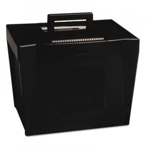 Pendaflex 20861 Portable File Storage Box, Letter, Plastic, 13 1/2 x 10 1/4 x 10 7/8, Black