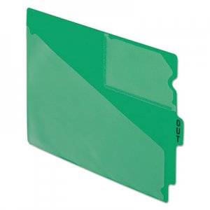 Pendaflex PFX13543 Colored Poly Out Guides with Center Tab, 1/3-Cut End Tab, Out, 8.5 x 11, Green