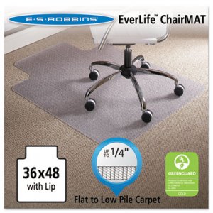 ES Robbins 120023 36 x 48 Lip Chair Mat, Task Series AnchorBar for Carpet up to 1/4 ESR120023