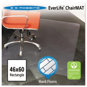 ES Robbins 132321 46x60 Rectangle Chair Mat, Multi-Task Series for Hard Floors, Heavier Use ESR132321