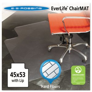 ES Robbins 132123 45x53 Lip Chair Mat, Multi-Task Series for Hard Floors, Heavier Use ESR132123