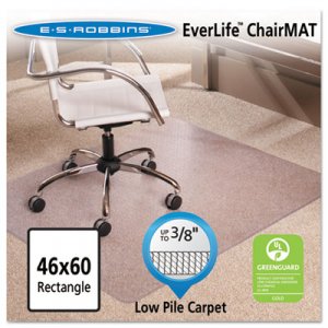 ES Robbins 128371 46x60 Rectangle Chair Mat, Multi-Task Series AnchorBar for Carpet up to 3/8 ESR128371