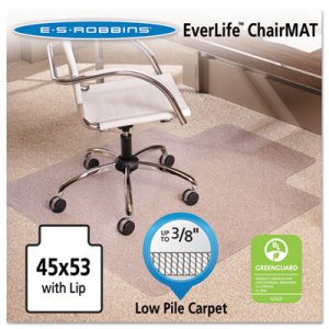 ES Robbins 128173 45x53 Lip Chair Mat, Multi-Task Series AnchorBar for Carpet up to 3/8 ESR128173