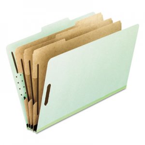 Pendaflex PFX17174 Eight-Section Pressboard Folders, Letter, 2/5 Tab, Green, 10/Box