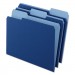 Pendaflex PFX421013NAV Interior File Folders, 1/3 Cut Top Tab, Letter, Navy Blue, 100/Box