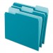 Pendaflex PFX421013TEA Interior File Folders, 1/3 Cut Top Tab, Letter, Teal, 100/Box