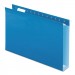 Pendaflex PFX4153X2BLU Extra Cap. Hanging File Folder w/Box Bottom, Legal, 2" Exp, 1/5 Tab, Blue, 25/BX