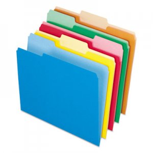 Pendaflex PFX421013ASST Interior File Folders, 1/3-Cut Tabs, Letter Size, Assortment 2, 100/Box
