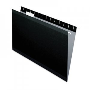 Pendaflex 415315BLA Reinforced Hanging Folders, 1/5 Tab, Legal, Black, 25/Box PFX415315BLA