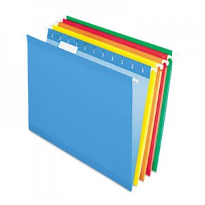 Pendaflex 415215ASST Reinforced Hanging Folders, 1/5 Tab, Letter, Assorted, 25/Box PFX415215ASST