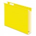 Pendaflex PFX4152X2YEL Extra Capacity Reinforced Hanging File Folders with Box Bottom, Letter Size, 1/5-Cut Tab, Yellow, 25/Box