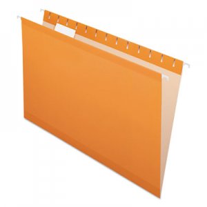 Pendaflex PFX415315ORA Colored Reinforced Hanging Folders, Legal Size, 1/5-Cut Tab, Orange, 25/Box