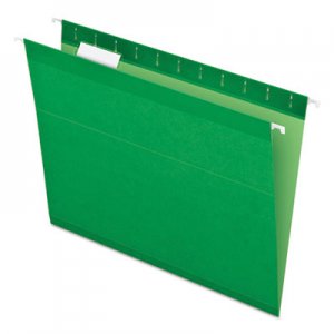 Pendaflex PFX415215BGR Colored Reinforced Hanging Folders, Letter Size, 1/5-Cut Tab, Bright Green, 25/Box