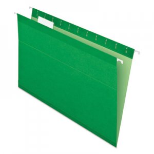 Pendaflex PFX415315BGR Colored Reinforced Hanging Folders, Legal Size, 1/5-Cut Tab, Bright Green, 25/Box