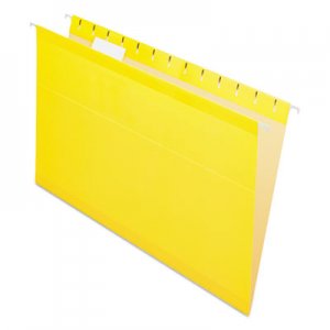 Pendaflex PFX415315YEL Colored Reinforced Hanging Folders, Legal Size, 1/5-Cut Tab, Yellow, 25/Box