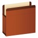Pendaflex PFX85363 Premium Reinforced Expanding File Pockets, 3.5" Expansion, Legal Size, Red Fiber, 10/Box