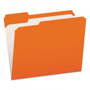 Pendaflex PFXR15213ORA Double-Ply Reinforced Top Tab Colored File Folders, 1/3-Cut Tabs, Letter Size, Orange, 100/Box