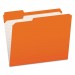 Pendaflex PFXR15213ORA Double-Ply Reinforced Top Tab Colored File Folders, 1/3-Cut Tabs, Letter Size, Orange, 100/Box