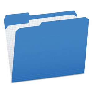 Pendaflex PFXR15213BLU Double-Ply Reinforced Top Tab Colored File Folders, 1/3-Cut Tabs, Letter Size, Blue, 100/Box