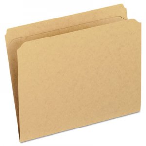 Pendaflex PFXRK152 Dark Kraft File Folders with Double-Ply Top, Straight Tab, Letter Size, Kraft, 100/Box