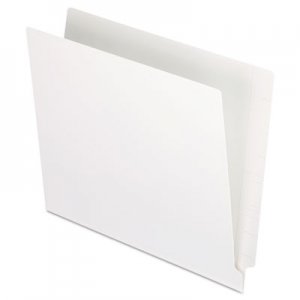 Pendaflex PFXH110DW Colored End Tab Folders with Reinforced 2-Ply Straight Cut Tabs, Letter Size, White, 100/Box