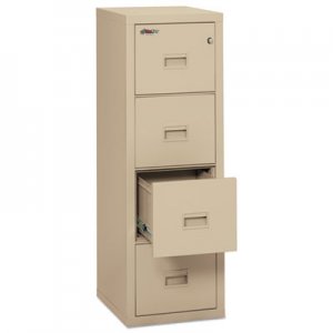 FireKing 4R1822CPA Turtle Four-Drawer File, 17 3/4w x 22 1/8d, UL Listed 350 for Fire, Parchment FIR4R1822CPA