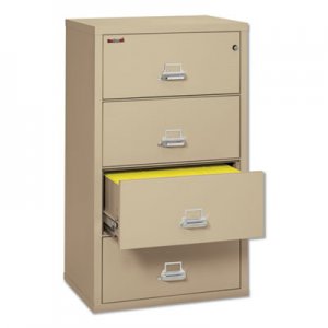 FireKing FIR43122CPA Four-Drawer Lateral File, 31-1/8 x 22-1/8, UL Listed 350 , Ltr/Legal, Parchment