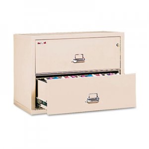 FireKing 23822CPA Two-Drawer Lateral File, 37-1/2w x 22-1/8d, UL Listed 350 , Ltr/Legal, Parchment FIR23822CPA