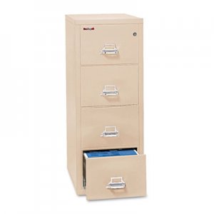 FireKing FIR42131CPA Four-Drawer Vertical Legal File, 20-13/16 x 31-9/16, UL 350 for Fire, Parchment