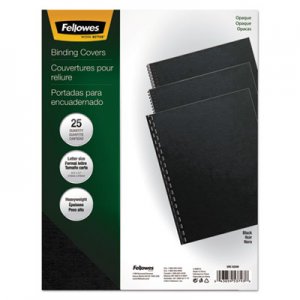 Fellowes 5224901 Futura Binding System Covers, Square Corners, 11 x 8 1/2, Black, 25/Pack FEL5224901