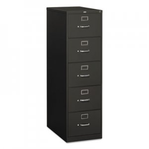 HON HON315CPS 310 Series Five-Drawer Full-Suspension File, Legal, 18.25w x 26.5d x 60h, Charcoal