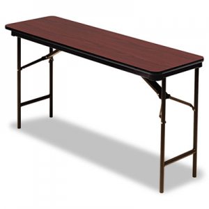 Iceberg 55274 Premium Wood Laminate Folding Table, Rectangular, 60w x 18d x 29h, Mahogany ICE55274