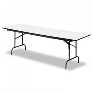 Iceberg 55237 Premium Wood Laminate Folding Table, Rectangular, 96w x 30d x 29h, Gray/Charcoal ICE55237