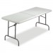 Iceberg 65453 IndestrucTables Too Bifold Resin Folding Table, 60w x 30d x 29h, Platinum ICE65453
