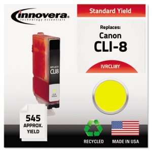 Innovera IVRCLI8Y Remanufactured 06232B002 (CLI-8) Ink, Yellow