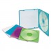 Innovera IVR81910 Slim CD Case, Assorted Colors, 10/Pack