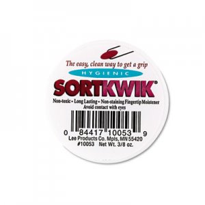 LEE 10053 Sortkwik Fingertip Moisteners, 3/8 oz, Pink, 3/Pack LEE10053