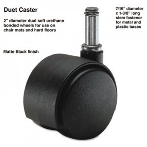 Master Caster MAS64526 Duet Dual Wheels, Polyurethane, C Stem, 110 lbs/Caster, 5/Set