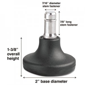 Master Caster MAS70178 Low Profile Bell Glides, B Stem, 110 lbs/Glide, 5/Set