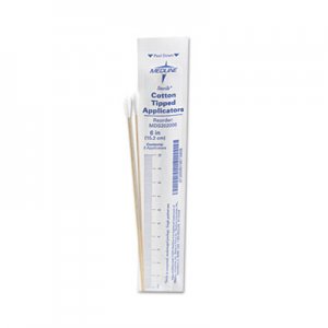 Medline MIIMDS202000 Cotton-Tipped Applicators, 6", 100 Applicators/Box