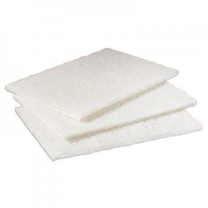 Scotch-Brite PROFESSIONAL MMM98 Light Duty Cleansing Pad, 6" x 9", White, 20/Pack, 3 Packs/Carton