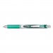 Pentel PENBL77D EnerGel RTX Retractable Liquid Gel Pen, .7mm, Black/Gray Barrel, Green Ink BL77-D