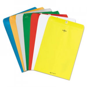 Quality Park 38736 Fashion Color Clasp Envelope, 9 x 12, 28lb, Yellow, 10/Pack QUA38736