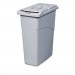Rubbermaid Commercial 9W15LGY Slim Jim Confidential Document Receptacle w/Lid, Rectangle, 23gal, Light Gray RCP9W15LGY