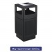 Safco 9477BL Canmeleon Ash/Trash Receptacle, Square, Polyethylene, 38gal, Textured Black SAF9477BL