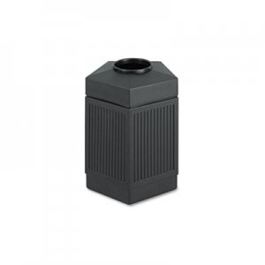 Safco SAF9486BL Canmeleon Indoor/Outdoor Receptacle, Pentagon, Polyethylene, 45 gal, Black