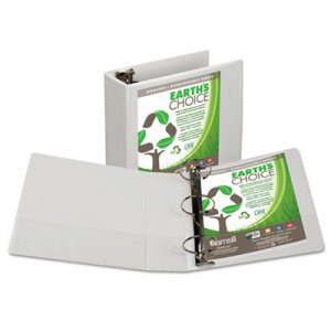 Samsill 18997 Earth's Choice Biobased + Biodegradable Round Ring View Binder, 4" Cap, White SAM18997