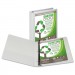 Samsill 16937 Earth's Choice Biobased + Biodegradable D-Ring View Binder, 1" Cap, White SAM16937