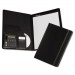 Samsill 71220 Slimline Padfolio, Leather-Look/Faux Reptile Trim, Writing Pad, Black SAM71220