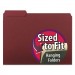 Smead 10275 Interior File Folders, 1/3 Cut Top Tab, Letter, Maroon, 100/Box SMD10275